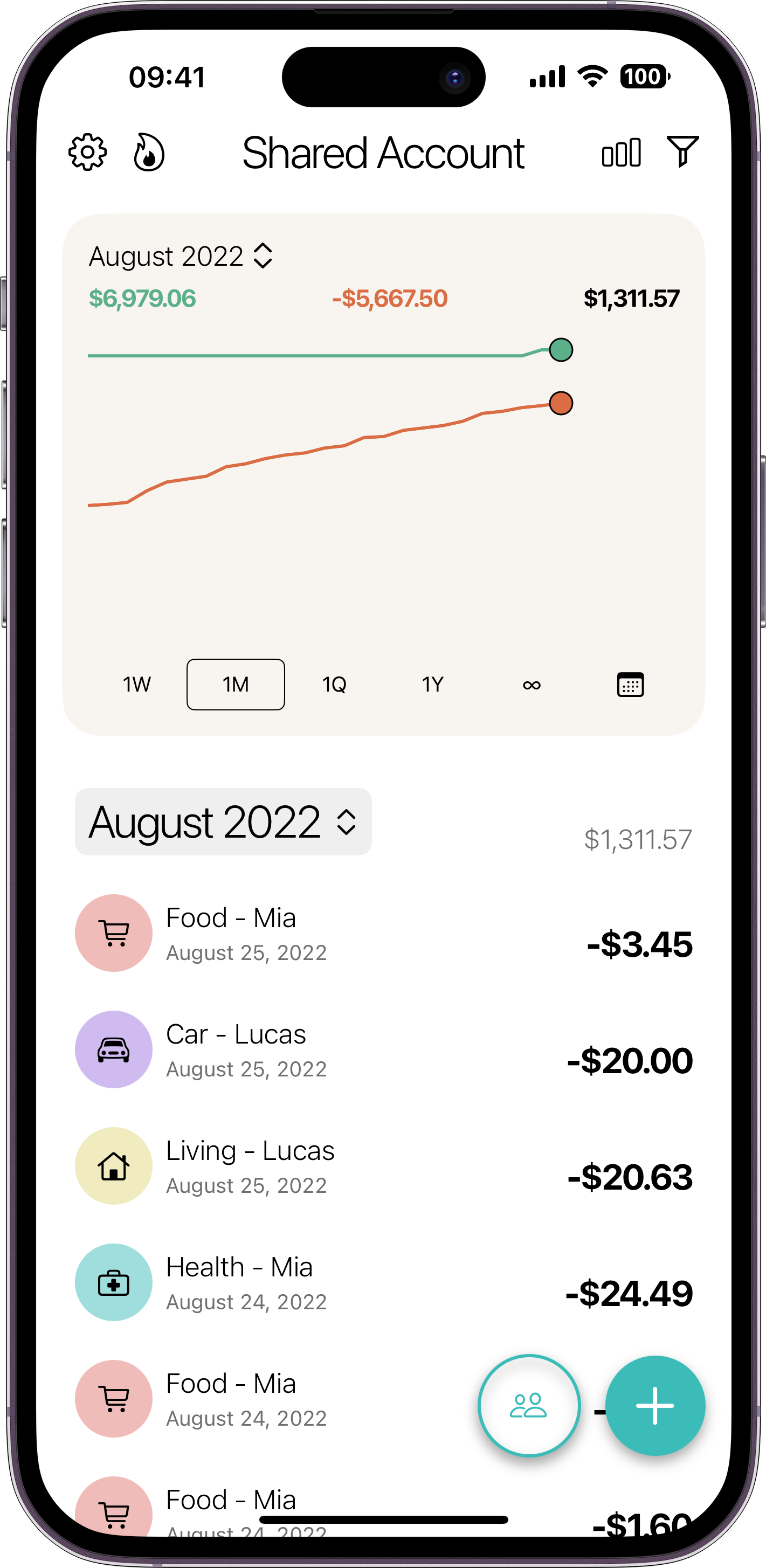 iPhone preview of the app